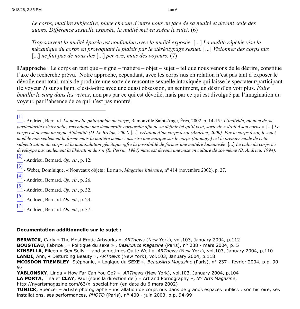 Documentation p. 3/3