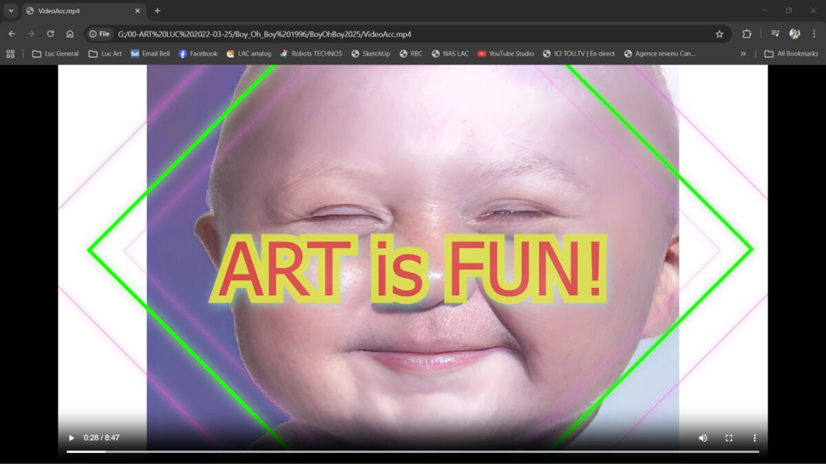 Interface projet d'Art Web : Boy oh Boy!