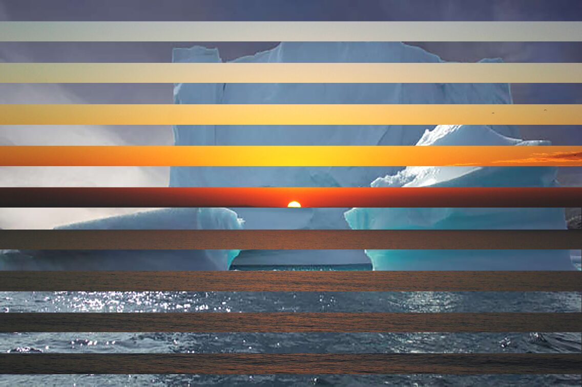 Glacier & Soleil couchant