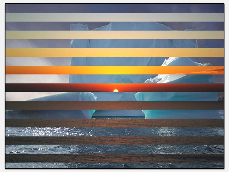 Glacier & Soleil couchant