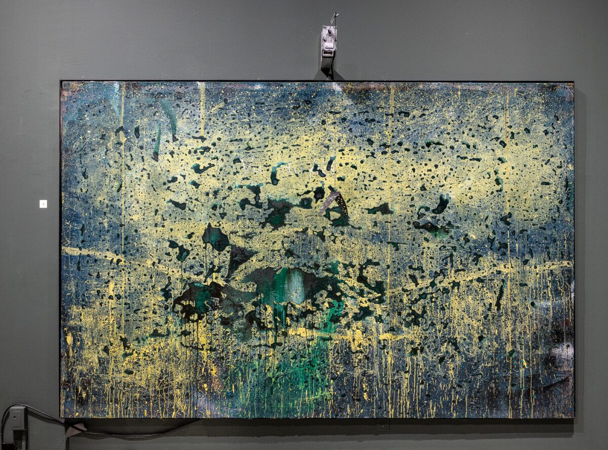 Christian Michaud
"Vue du ciel"
– argile technique mixte avec dispositif 
(2026).