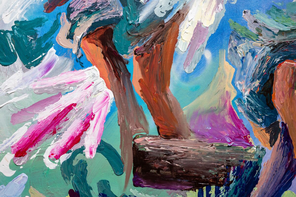 Pier-Luc Cimon
Beyond the Wind 
- peinture acrylique, peinture appliquée à la raquette de badminton (2026)
: détail