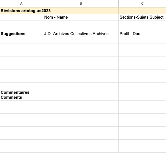 Page de commentaires - Comment page