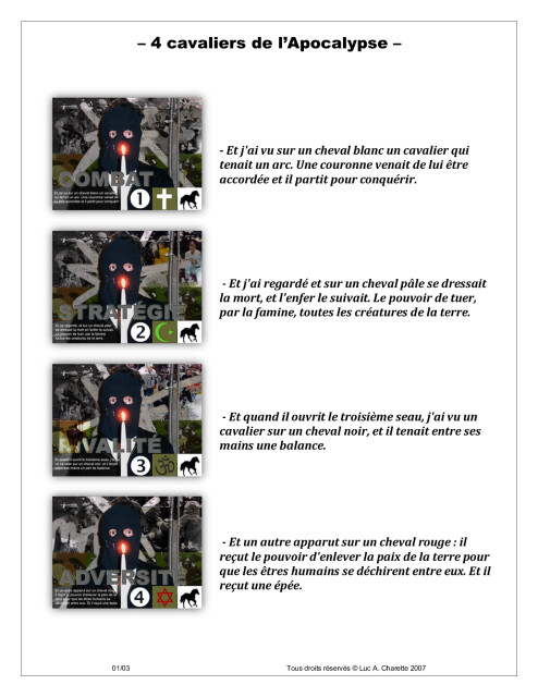 4 Cavaliers de l'Apocalypse : textes