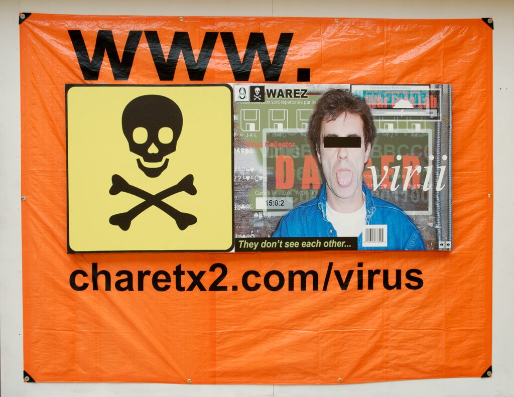 Détail - Médium : Impression aux jets d’encre sur toile, vinyle.