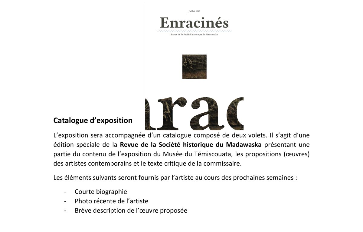 Au sujet du catalogue d'exposition